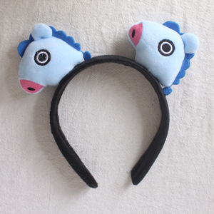 Serre-tête large en peluche mignon pour filles, accessoire de fête K-pop personnalisé pour groupes d'idoles, pince à cheveux pour le lavage du visage, serre-têtes de concert K-pop - Product Image 5