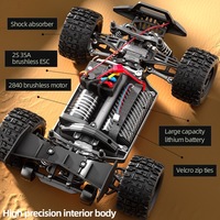 WGNRC SCY-18101PRO Auto de Carreras Profesional de Juguete, Auto Eléctrico a Control Remoto 1/18 4x4, Camioneta Todoterreno de Alta Velocidad sin Escobillas