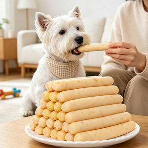 Assortiment <span class=keywords><strong>de</strong></span> saucisses aux 6 saveurs (poulet, <span class=keywords><strong>canard</strong></span>, bœuf, fruits <span class=keywords><strong>de</strong></span> mer, fromage, jaune d'œuf) pour chiens et chats, friandises moelleuses et mâchables, OEM - Product Image 1