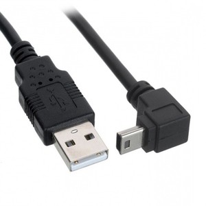 Cable de datos USB mini en ángulo recto para teléfono móvil, conductor de cobre puro, revestimiento de PVC - Product Image 1