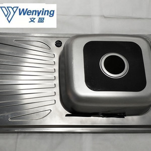 Évier de cuisine Agitateur blanc moderne Armoires de cuisine <span class=keywords><strong>Prix</strong></span> d'usine Bol unique avec égouttoir Acier inoxydable 304 5 ans CN;GUA - Product Image 5