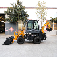 PENGIRIMAN GRATIS China 4x4 Wheel Drive 400kg-2.5ton Mini Loader Backhoe Loader untuk Dijual dengan Sekop Salju Tractopelle
