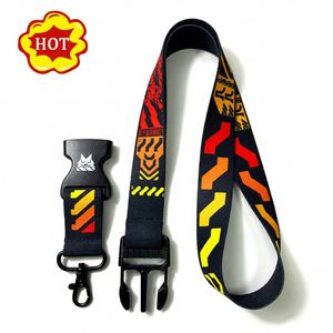 Hot Selling Logo <b>Polyester</b> Hook Factory Promotional Custom Elastic <b>Lanyard</b> With Neck Strap Accessory - Product Image 2