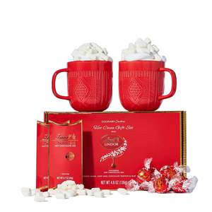 Coffret cadeau de <span class=keywords><strong>chocolat</strong></span> chaud gourmet <span class=keywords><strong>Lindt</strong></span> comprenant 2 mélanges, 2 tasses, guimauves et truffes au <span class=keywords><strong>chocolat</strong></span> - Fabriqué en Chine - Product Image 2