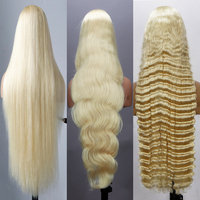 Perruque Frontale Blonde 613 HD en Cheveux Humains Bruts 13x4 13x6, Perruques Frontales Blond Miel, Perruque Complète Transparente 613 HD en Cheveux Humains