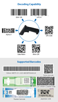 DS5220B-2D 2.4G pour BT Handheld Wireless Scanner Supermarket Price Checker & 2D QR Code Reader en Stock