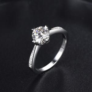 Bague en diamant moissanite sur mesure, prix du moissanite par carat avec réduction - Product Image 3