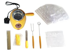 Ensemble de <span class=keywords><strong>fondue</strong></span> au chocolat <span class=keywords><strong>électrique</strong></span> 220V, capacité 250ml, contrôle de la température 40-80°C, usage domestique et commercial - Product Image 4