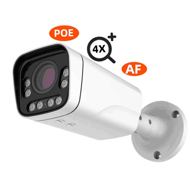 4K 8MP 5MP POE HD IR Colorful IP Auto 4X Zoom Bullet Camera 2.8.-12MM Outdoor IR-CUT Night Vision Waterproof CCTV Cameras