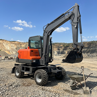 Excavator Roda Tugas Berat Bersertifikasi CE ISO dengan Aksesori Khusus 6 Ton 6000kg