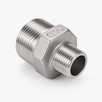 Raccord hexagonal réducteur en acier inoxydable 201 304 BSPP BSPT, filetage mâle 1/2 x 1/4 et 1/2 x 3/8 pouces, forgé à froid, moulé par investissement