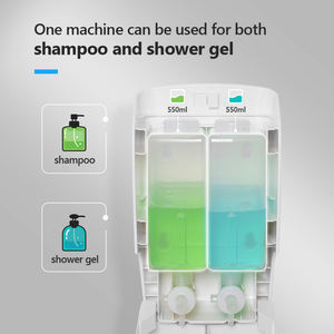 Nuova doppia bottiglia Dispenser sapone liquido manuale per Shampoo e bagnoschiuma 500ML * 2 Dispenser per il bagno - Product Image 4