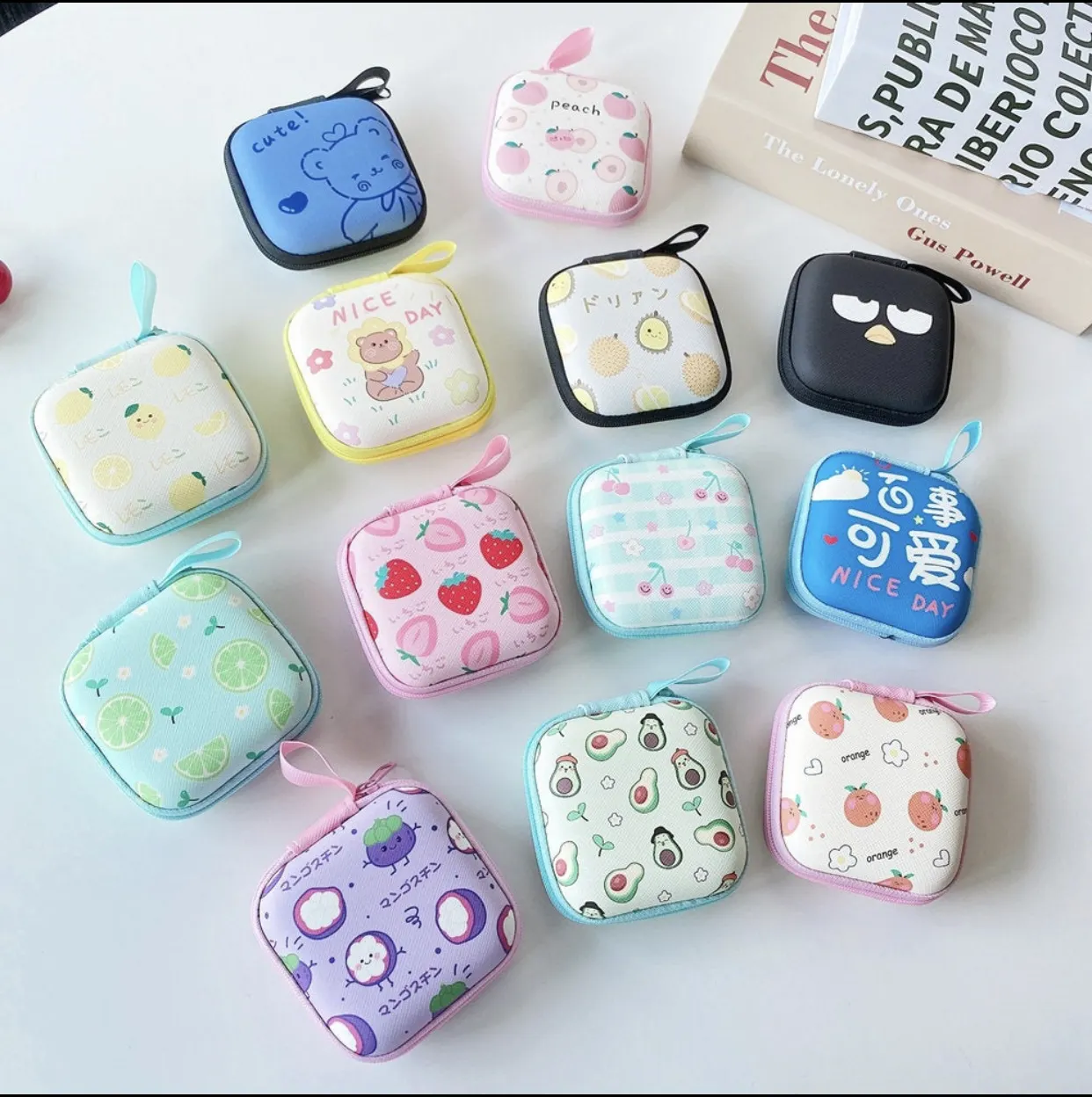 customize portable water proof Eva Cute Kawaii Headphone Travel Case for Airpods Case