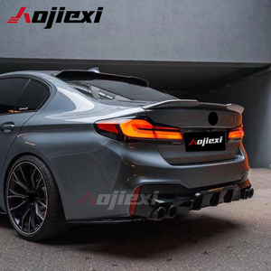 M5 Phong Cách Sợi Carbon Khuếch Tán Phía Sau Cho BMW 5 Loạt <span class=keywords><strong>G30</strong></span> 540i M550i F90 M5 2017 + Phía Sau Bumper Splitter Lip Hight Chất Lượng Cơ Thể Kit - Product Image 3