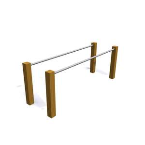 Equipo de gimnasio de madera barras paralelas fitness ejercicio al aire libre equilibrio fuerza calistenia entrenamiento madera natural cuerpo Parque entrenamiento - Product Image 1