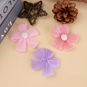 Fleurs en mousseline de soie faites à la main 5 cm pour accessoires de cheveux, chaussures, vêtements, artisanat DIY, décorations - Product Image 4