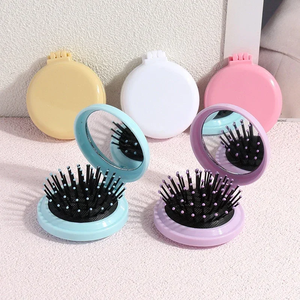1 Peigne à cheveux de petite taille avec miroir pliant, peigne de massage pliable portable pour voyage, brosse à cheveux pour femmes et filles, outils de coiffure - Product Image 5