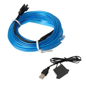 EL dây đèn <span class=keywords><strong>USB</strong></span> 2.3mm 5M <span class=keywords><strong>LED</strong></span> EL dây Ánh Sáng lạnh DIY xe phụ kiện nội thất bầu không khí đèn - Product Image 6