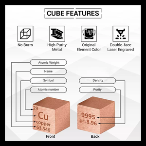 Set di 20 Cubi Elementari da 10mm, Set di Cubi Metallici per Studenti, Insegnanti, Appassionati di Scienza, Collezione e Fai-da-Te - Product Image 5