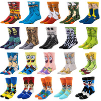 Nouvelles chaussettes personnalisées de haute qualité pour hommes, médias, Calcetines, chaussettes pour femmes, personnage de bande dessinée, coton, chaussettes de dessin animé drôle