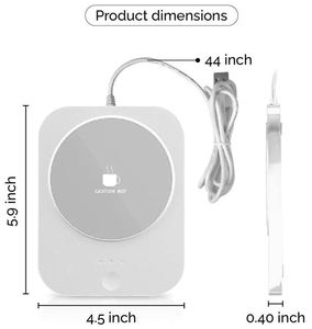 Calentador de Tazas de Café Cerámico Termostático Personalizado OEM, Capacidad de 350 ml, Regalo Empresarial, Cargador Inalámbrico para Teléfono Móvil - Product Image 6