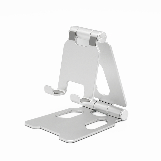 Hot Sale Double Folding Desktop Phone Stand Mini Portable Aluminum Alloy Stand Dual Axis Mobile Phone Stand Cellphone Support