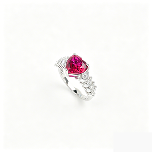 Exquisito Anillo de Plata de Ley S925 con Rubí - Product Image 1