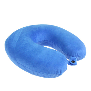 U <b>Shape</b> Memory <b>Foam</b> Travel Pillow Velvet Neck Support Portable 28x26x14cm Solid Color <b>for</b> Adults - Product Image 5
