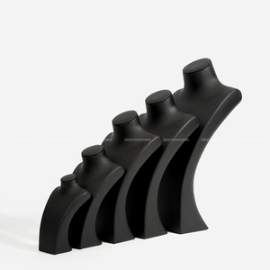 PU da Vòng cổ hiển thị đứng 12 inch Vòng cổ hiển thị Bust với vòng đeo tay bông tai vòng hiển thị trang sức Set - Product Image 5