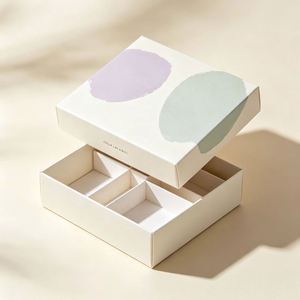 Custom Recyclable Rigid Square <b>Box</b> with <b>Removable</b> Tray Magnetic Closure Four-Color Printed Lid for Cosmetic Packaging - Product Image 1