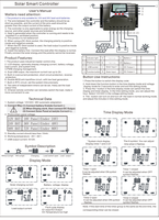 Santer 2026 Contrôleur de charge solaire PWM 60A 4USB Écran LCD 12V/24V/48V 5V 4USB WP-4860 2880W 24H