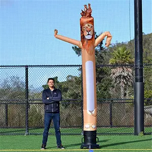 Full Printing Hewan Air Dancer Disesuaikan Inflatable Tiger Mascot Sky Dancer untuk Aktivitas