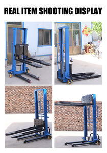 Mini Forklift Elektrik Berkualitas Tinggi 500kg, Portable, Self Lifting, <span class=keywords><strong>Pallet</strong></span> Loader, Stacker, Truk Pengangkat - Product Image 5
