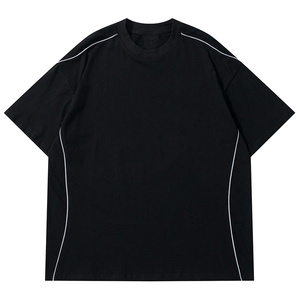 Camiseta Oversize Personalizada para Hombre, 100% Algodón, Tejido Grueso, Hombros Caídos, Costuras en Contraste, Estilo Urbano, Corte Holgado - Product Image 1