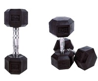 Haltères hexagonaux en caoutchouc avec noyau en fonte de haute qualité - Vente directe du fabricant pour la musculation, le fitness et les exercices de relaxation musculaire