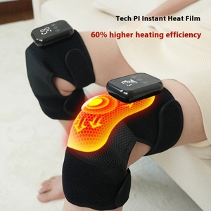 Masseur chauffant électrique rechargeable pour genoux, instrument transfrontalier pour articulations froides et vieillies avec fonction de massage vibrant - Product Image 2