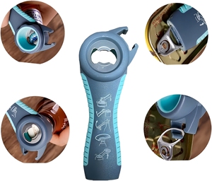 Ouvre-bocal manuel pour personnes âgées souffrant d'arthrite et ayant des mains faibles, ouvre-bouteille 5 en 1, outil créatif Canne - Product Image 5