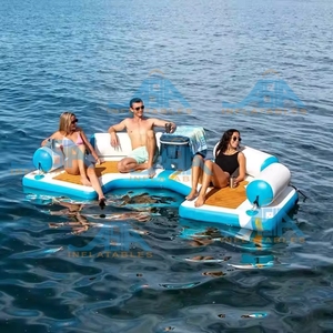 Cao cấp 10ft Inflatable Dock Hangout với trung tâm lưới & cup chủ sở hữu cho khu dân cư chèo thuyền/bãi biển sử dụng - Product Image 6