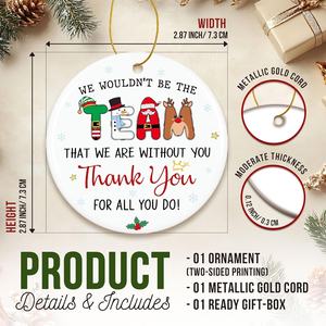 Ornement de Noël en céramique 2025 – Cadeau de remerciement pour femmes, supérieures, équipes, collègues – Décoration de fêtes - Product Image 2