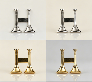 Custom 3D Fire Captain Two Vertical Bugles Cross Shape Metal Badge Gold/Nickel Plated Zinc Alloy Lapel Pin for Souvenir&Uniform - Product Image 5