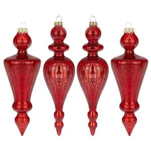Mercury Glass Finial Christmas Tree Decorations home decor for a variegated display of Christmas