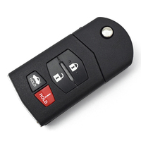 Carcasa Universal de Repuesto para Llave de Coche con Control Remoto de 4 Botones, Color Negro, para Venta al Por Mayor