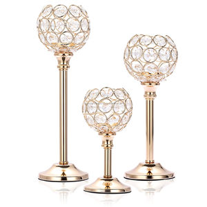 Most Selling Set of 3 Crystal Tealight Candlestick <b>Holders</b> Metal Crystal Bowl Candelabras <b>Tall</b> Crystal Votive <b>Candle</b> <b>Holders</b> - Product Image 1