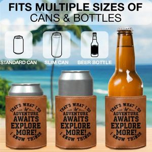 Funda Aislante para Bebidas de Cuero Sintético de Alta Calidad y Bajo Precio, Resistente a Altas Temperaturas, con Logotipo Personalizado - Product Image 3