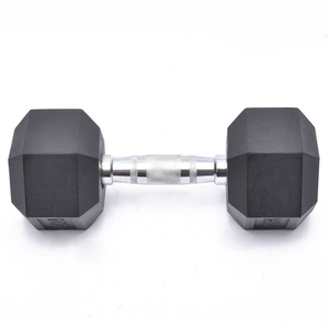 Haltères hexagonaux YX pour la maison, haltères hexagonaux en acier et caoutchouc de 5 kg, poids de 2,5 kg à 30 kg, logo personnalisé - Product Image 1