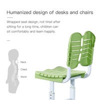 Conjunto de Silla y Escritorio de Madera Resistente y Económico para Estudiantes, Ergonómico, Ajustable en Altura, Moderno, para Oficina en Casa, Escuela, Taller, con Certificación ISO9001