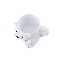 Support à café et à crème glacée personnalisé en forme d'ours polaire imprimé en 3D – Cadeau personnalisé avec design de dessin animé imprimé en 3D