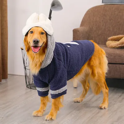 Abbigliamento per cani di grandi dimensioni pullover golden retriever labrador vestiti per cani di taglia media felpa con cappuccio invernale vestiti per animali domestici