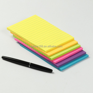 Super Sticking Power Large Ruled Post Sticky 6 colores brillantes <span class=keywords><strong>Bloc</strong></span> <span class=keywords><strong>de</strong></span> <span class=keywords><strong>notas</strong></span> Papel rayado <span class=keywords><strong>Notas</strong></span> adhesivas Hojas sueltas para uso en <span class=keywords><strong>la</strong></span> oficina - Product Image 2