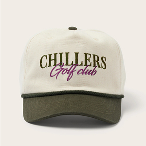 Tùy Chỉnh Không Cấu Trúc Hai Tone Thêu Cổ Điển Mũ 5 Bảng Điều Chỉnh Sợi Dây Thừng <span class=keywords><strong>Hat</strong></span> Bông Thêu Mũ Bóng Chày - Product Image 1